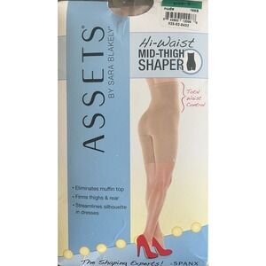 Lot Of 2 Spanx Assets High Waist Mid Thigh Shapewear Nude Sara Blakely Sz 3 NWT‎